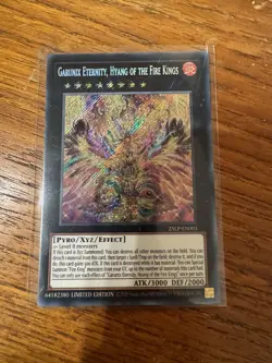 YuGiOh Garunix Eternity Hyang of the Fire Kings 25LP Secret Rare - Image 1