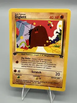 Pokemon TCG - DIGLETT - 1ST EDITION - 52/82 - TEAM ROCKET (2000) - WOTC - LP - Image 1