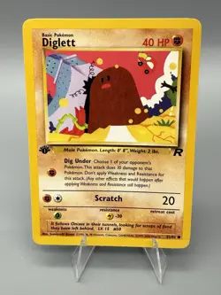 Pokemon TCG - DIGLETT - 1ST EDITION - 52/82 - TEAM ROCKET (2000) - WOTC - LP - Image 1