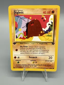 Pokemon TCG - DIGLETT - 1ST EDITION - 52/82 - TEAM ROCKET (2000) - WOTC - LP - Image 1