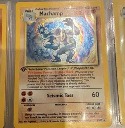 Pokemon TCG Machamp Base Set 1st Edition Holo Rare Stage 2 100 HP 8/102 English… - Image 1