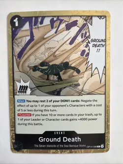 Ground Death OP14-096 The Azure Sea's Seven Gold Foil - ONE PIECE TCG English NM - Image 1