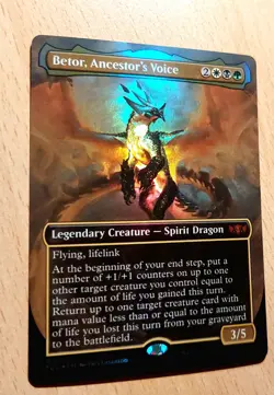 Mtg Magic: # FOIL # Betor, Stimme der Ahnen / Ancestors Voice, Full Art English - Image 1