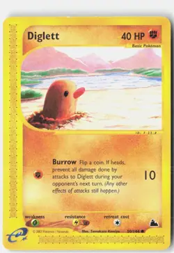 Diglett 50/144 Common Skyridge Pokemon Near Mint - Image 1
