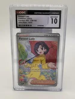 Pokemon Parasol Lady CGC 10 Paradox Rift Ultra Rare Holo - Image 1