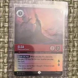 Disney Lorcana Elsa - Concerned Sister 215/204 Enchanted Cold Foil Holo - Image 1