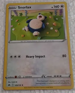 Pokemon TCG 2 SNORLAX Cards ~ Crown Zenith #109/159 Asako Ito Artist Card, &... - Image 4