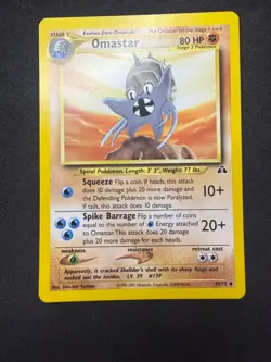 Omastar 43/75 | Neo Discovery | Uncommon | Pokemon Card | NM - Image 1