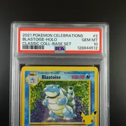 PSA 10 Blastoise 2/102 Pokemon Celebrations Classic Collection Holo Graded Card - Image 2
