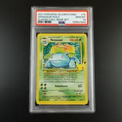 PSA 10 Venusaur 15/102 Pokemon Celebrations Classic Collection Holo Graded Card - Image 1