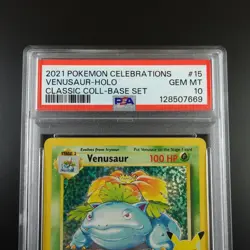 PSA 10 Venusaur 15/102 Pokemon Celebrations Classic Collection Holo Graded Card - Image 2