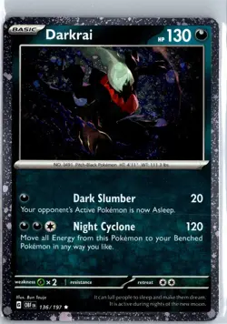 Darkrai (Cosmos Holo) Holo Rare Miscellaneous Cards & Products 136/197 NM - Image 1