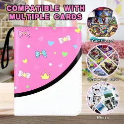 4 Pocket Trading Card Binder, Double Sided Card Album Holder, Premium Zip Tra... - Image 2