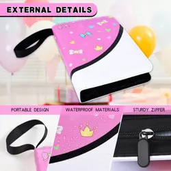 4 Pocket Trading Card Binder, Double Sided Card Album Holder, Premium Zip Tra... - Image 3