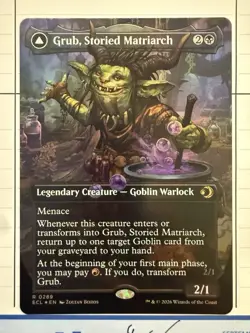 Grub Storied Matriarch Borderless Foil 289 Lorwyn Eclipsed Magic the Gathering - Image 1