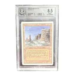 Magic The Gathering Plateau Revised Edition 1994 BGS 8.5 NM-MT+ Dual Land Rare - Image 1