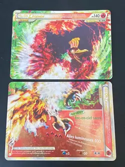 CARTE POKEMON HO-OH LEGENDE 111/123 & 112/123 FR ULTRA RARE HGSS - BE/TBE - Image 1