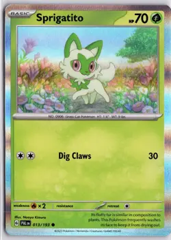 Sprigatito 013/193 Holo Paldea Evolved Pokemon Trading Card TCG - Image 3