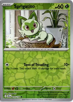 Sprigatito 016/159 SV09: Journey Together Pokemon Card TCG - Image 1