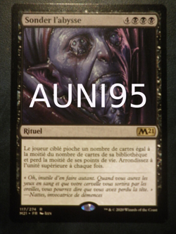 mtg magic 2021 m21 Peer into the Abyss FRENCH vf fr Sonder l'abysse - Image 1