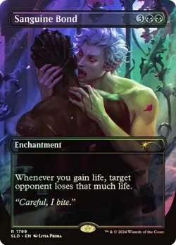 MTG - Sanguine Bond - Borderless Foil - Dungeons & Dragons Secret Lair - Magic - Image 1