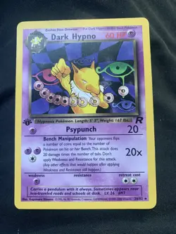 2000 Pokemon Team Rocket Dark Hypno 1st Edition 26/82 WOTC - Image 1