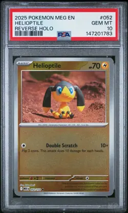 PSA 10 - 2025 POKEMON MEG EN-MEGA EVOLUTION 052 HELIOPTILE | POP 2 Yuka Morii - Image 1