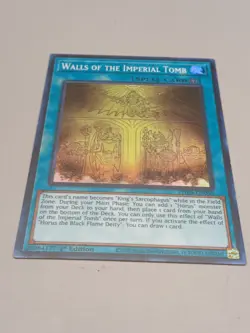 Yugioh Walls of The Imperial Tomb PHNI-EN065 Super Rare 1st Ed NM - Image 1