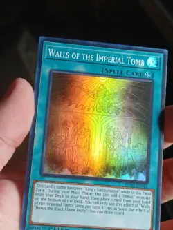 Yugioh Walls of The Imperial Tomb PHNI-EN065 Super Rare 1st Ed NM - Image 3
