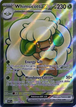 Whimsicott ex - 157/086 157/086 Holo Ultra Rare SV: White Flare Pokemon NM - Image 1