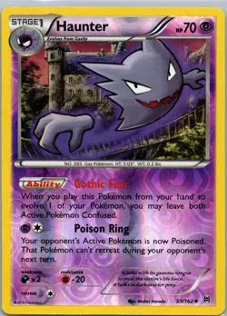 Pokemon TCG Haunter 59/162 BREAKthrough Rev Holo LP - Image 1
