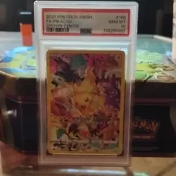Pokemon Pikachu Secret Rare 160/159 Crown Zenith Full Art Holo Basic PSA 10 - Image 1