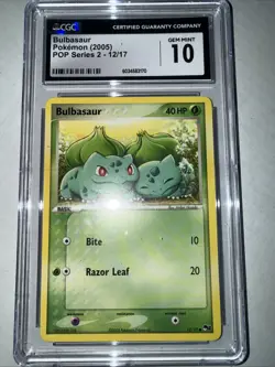 Pokemon Bulbasaur POP Series 2 #12 CGC 10 Gem Mint - Image 2