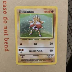 Pokemon TCG Hitmonchan Base Set 7/102 Holo Rare HP. - Image 1