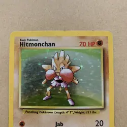 Pokemon TCG Hitmonchan Base Set 7/102 Holo Rare HP. - Image 2
