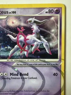 Arceus AR7 Platinum Arceus Holo 2009 Pokemon - Image 3