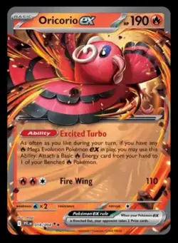 Oricorio ex 018/094 Double Rare Phantasmal Flames Pokemon tcg Holo NM - Image 1