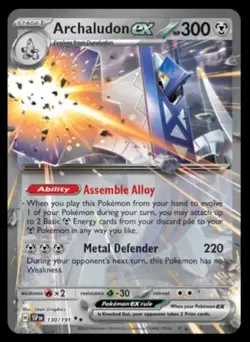 Archaludon ex 130/191 Double Rare Surging Sparks Pokemon tcg Holo NM - Image 1