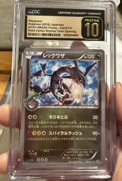 Pokemon CGC 10 PRISTINE Rayquaza 232/XY-P Cracked Ice Holo Skytree PSA Pop 8 - Image 1