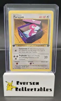 Porygon 1st edition Team Rocket 48/82 WOTC vintage Pokemon - Image 1