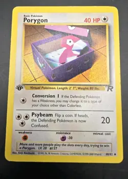 Porygon 1st edition Team Rocket 48/82 WOTC vintage Pokemon - Image 2