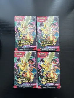 Pokemon TCG: Mega Evolution Ascended Heroes Booster Bundle LOT OF 4 - Image 1
