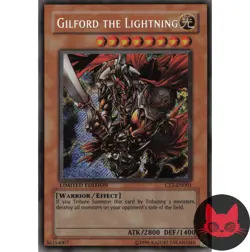 Yugioh Gilford the Lightning CT2-EN001 Secret Rare Limited Edition LP - Image 1
