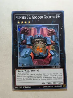 Yugioh Number 55: Gogogo Goliath WSUP-EN007 Super Rare 1st Edition LP - Image 1