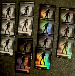 MTG Foundation Token Lot 14 Cards Zombie/Rat 9 Foils - Image 2