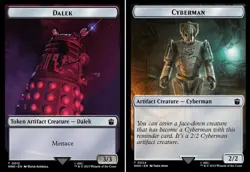 Dalek // Cyberman Double-Sided Token - Universes Beyond: Doctor Who - Near Mint - Image 1