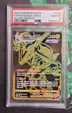 RAYQUAZA VMAX TG29/TG30 2022 Pokemon English Silver Tempest PSA 10 - Image 1