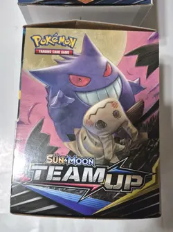 Pokemon Sun Moon Team Up 3 Card Unbroken Bonds Booster Pack Empty Display Box - Image 2