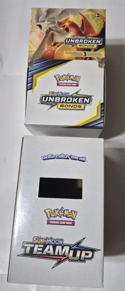 Pokemon Sun Moon Team Up 3 Card Unbroken Bonds Booster Pack Empty Display Box - Image 4