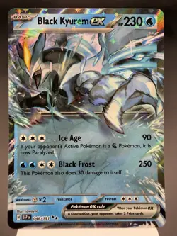 Black Kyurem ex 048/191 - Ultra Rare Holo - Surging Sparks Pokemon Card MINT - Image 1